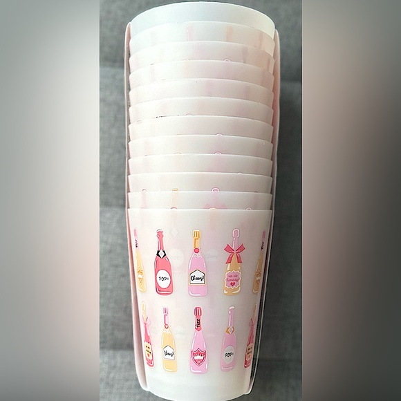 “Pop the Champagne” Shatterproof Set of 12 Cups - Picture 2 of 4